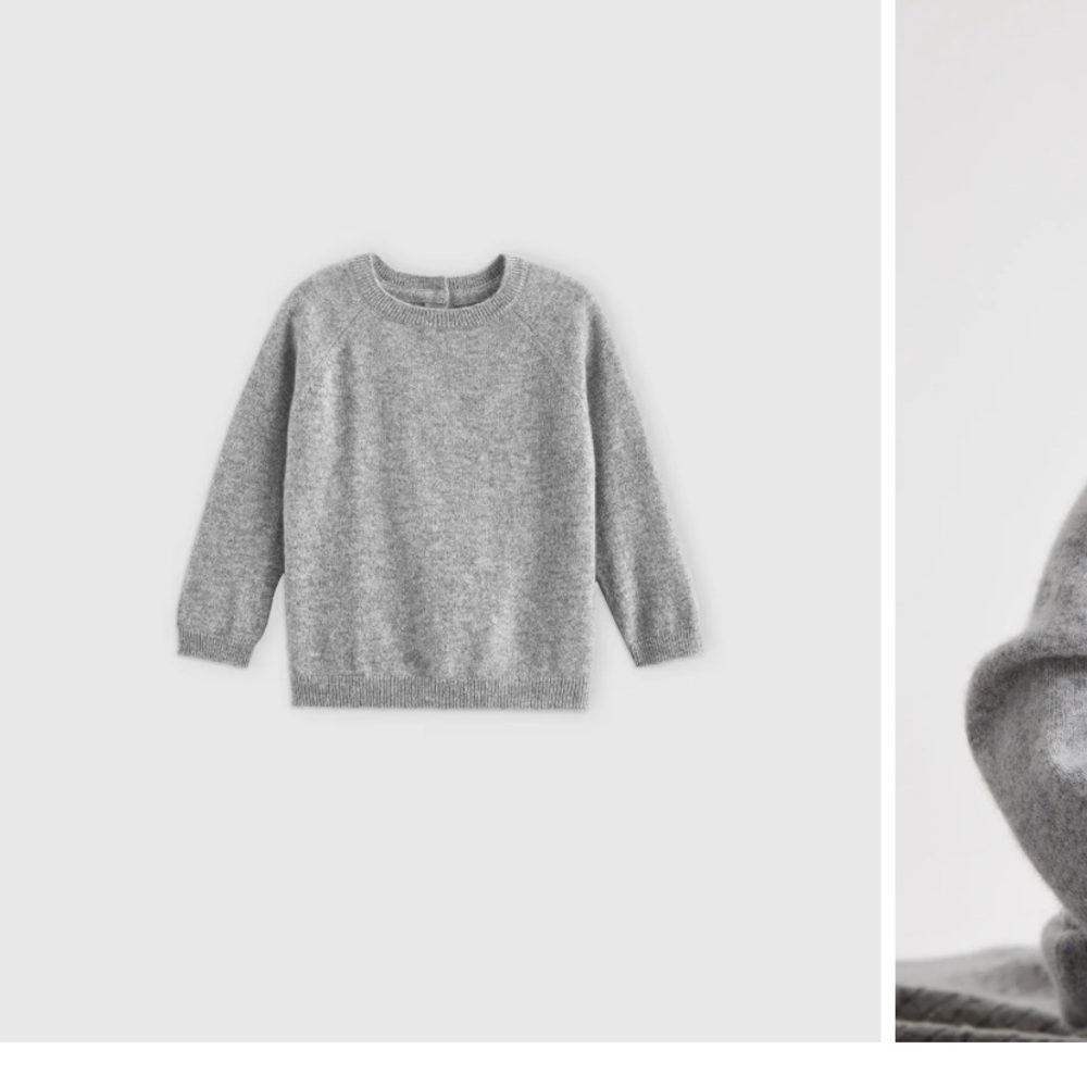 Quince- Baby Washable Cashmere Crewneck Sweater 
New with tag